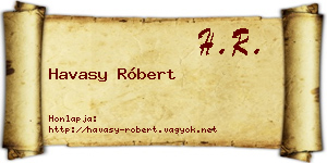 Havasy Róbert névjegykártya